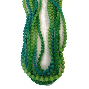 Roberts Roller Rabbit green cloth necklace